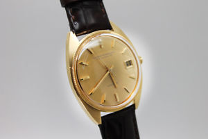 Girard-Perregaux Gyromatic Mens Gold Dial 18K Gold Automatic Vintage Watch