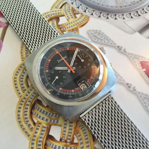 Vintage Swiss jumbo Zodiac chronograph watch - Valjoux 7734