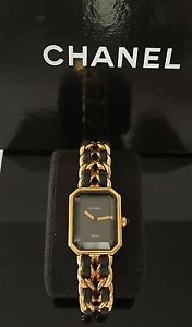 Auth CHANEL  PREMIER WATCH SIZE S 6" Women's Quartz