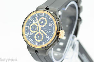 BUYMUC Neue Porsche Design Flat Six Chronograph schwarz PVD, Gold Uhr 44mm