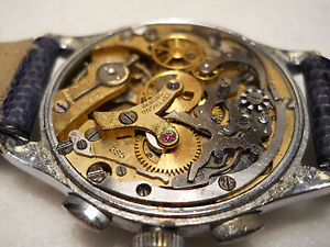 CRONOGRAPH BERTHOUD A GENEVE PRE (UNIVERSAL GENEVE)  IN ACCIAIO CALIBRO 385 RARO