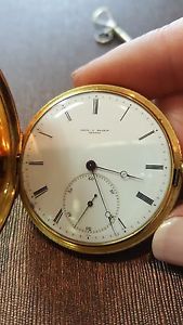 18K Yellow Gold David J Magnin Pocket Watch!