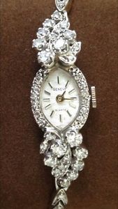 Lady's 14k Diamond Watch White Gold