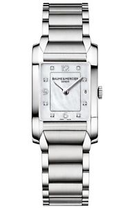 OROLOGIO WATCH BAUME & MERCIER "HAMPTON” Lady DIAMOMDS QUARTZ REF. M0A10050 new