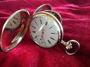 14k gold Qualite Boutte taschenuhr pocket watch