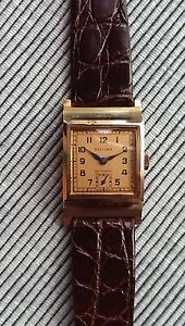Vintage Delcona Men’s 14K Solid Rose Gold Watch