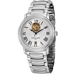 Frederique Constant Men's 'Heart Beat' Stainless Steel Automatic Watch