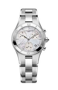 Baume and Mercier Linea Chronograph Mother of Pearl Diamond Ladies Watch