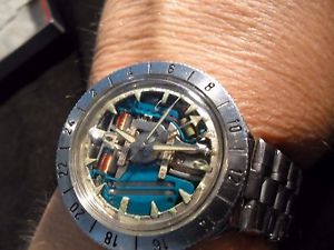 1963 stainless steel Accutron Astronaut "A" Original Custom Spaceview watch RARE