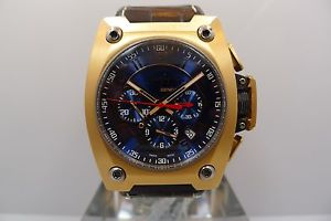 WYLER GENEVE CODE R CHRONOGRAPH 18K ROSE GOLD 30M 3 STRAPS COMPLETE