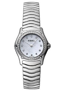 Ebel Classic Wave Stainless Steel & Diamond Womens Watch 9157F16/9925 Swiss Made