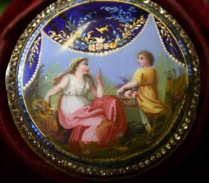 Rare XVIII Century with Enamel Pocket Watch
