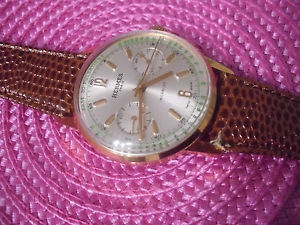 VINTAGE HERMES PARIS MEDICAL CHRONOGRAPH VALJOUX 7733 MANUAL WIND WATCH