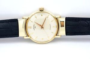 VINTAGE HAMILTON K200 CLD AUTOMATIC 14KT GOLD SWING HOODED LUGS WRIST WATCH