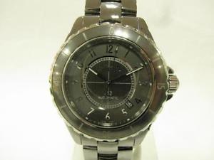 Authentic CHANEL J12 Chromatic Wristwatch Titanium Ceramic Automatic Men