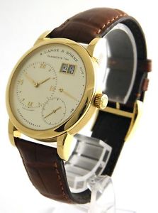 A. LANGE & SÖHNE LANGE 1 GOLD UHR 101.001 ERSTE SERIE SOLID BACK - SAMMLERSTÜCK