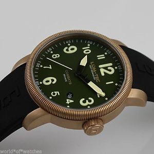 Lum-Tec Combat B19 Bronze Military watch Black Rubber, Leather & 3 nylon straps