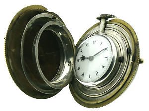 4 fach Gehäuse George Prior Spindeltaschenuhr für den osmanischen Markt, 74mm