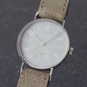 NOMOS GLASHÜTTE TANGENTE 33 GRAU ORIGINAL DAMENUHR HANDAUFZUG STAHL LP: 1520,- €