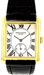 Hombres Patek Philippe Gondolo en 18k Oro Amarillo Rectangular 5014