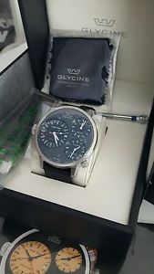 NUEVO! GLYCINE AIRMAN 7 AUTOMATIC ETA SWISS MADE CABALLERO/WATCH ZAFIRO