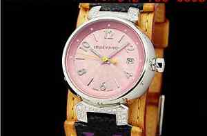 LOUIS VUITTON Tambour Q121E Dianond Multi Color SS Quartz Lady's Watch(S A4197)