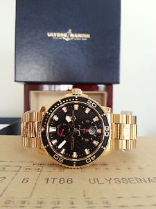 Brand New Ulysse Nardin Maxi Marine Diver Rose Gold on Bracelet 266-33