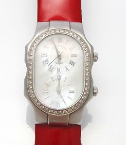 Authentic Estate Philip Stein Women' Large Teslar Diamond Watch Box Extra Bands