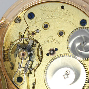 UNION GLASHÜTTE SAVONETTE GOLD TASCHENUHR 1B 53mm 104g UHR