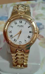 Reloj marca kolber geneve K-8340 P5 18k gold electro plated saphirecrystal