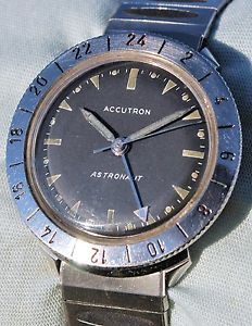 BULOVA ACCUTRON ASTRONAUT GMT 1967 BRACCIALATO in eccellenti condizioni