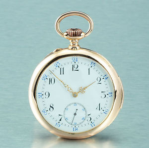 Fine 18k gold lever chronometer Repeater Savoye & Fils Geneva pocket watch 1900