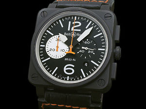 Auth Bell & Ross Aviation BR-03 Chronograph BR03-94 PVD Auto Men's(S A47405)