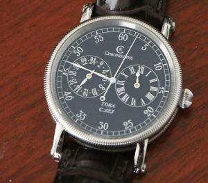 Chronoswiss Steel TORA with black dial.