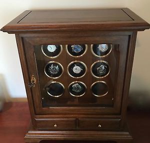 Uhrgehause Luxury Solid Wood Watch Winder (x9) Made Of Solid Teak Wood