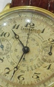 EBERHARD PRE EXTRAFORT 16''' MONOPULSANTE CRONOGRAFO VINTAGE ANSE FISSE PERFETT
