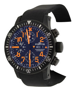 FORTIS B-42 MARS 500 CHRONO AUTO WR 200M  BLACK SILICON STRAP 638.28.13 K