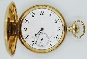 Antique 1907 Agassiz 20328214k Yellow Gold Hunter Case 52mm Pocket Watch