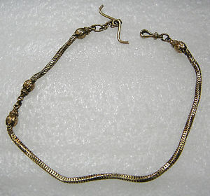 MUSEUM QUALITY SOLID 14K YELLOW GOLD ANTIQUE WATCH FOB CHAIN 35.1 GRAMS N656-N