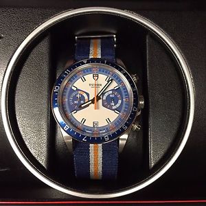 TUDOR HERITAGE CHRONOGRAPH BLUE WATCH 70330B BRAND NEW COMPLETE!
