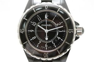 Used[A] Watch Women CHANEL J12 H0682 quartz black ceramic I0E