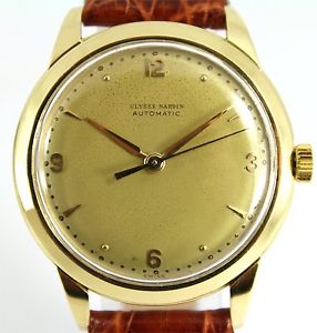 EXTREMELY RARE VINTAGE ULYSSE NARDIN AUTOMATIC CIRCA 1940 SOLID GOLD 18K!!