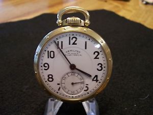 Hamilton pocket watch 950B 23J RR Size16 Nice