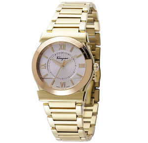 Ferragamo Men's FI0920015 VEGA Gold IP Stainless Steel Wristwatch