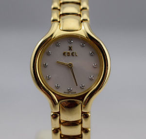 Ebel Beluga 18K Yellow Gold Mother of Pearl Diamond Watch