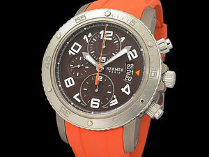 HERMES Maxi Clipper Diver Chronograph CP2.941 Titanium Auto Men's Watch(S A48565