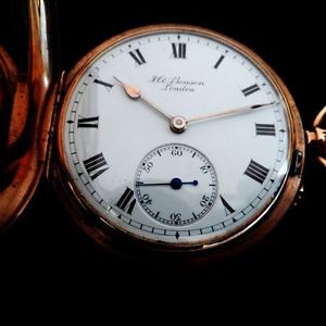 JW Benson ''The Field''  heavy English full hunter pin set pocket watch 1923
