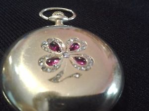 VERY RARE A.Lange &Sohne 18K Rose Gold Ladies Pocketwatch w/ Rubies and Diamonds