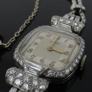 Art Deco Movado Factories Diamond & Platinum Lady’s Watch