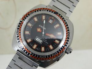 VINTAGE ENICAR SHERPA STAR DIVER TURNING BEZEL D&D MEN WRIST WATCH COLLECTABLE